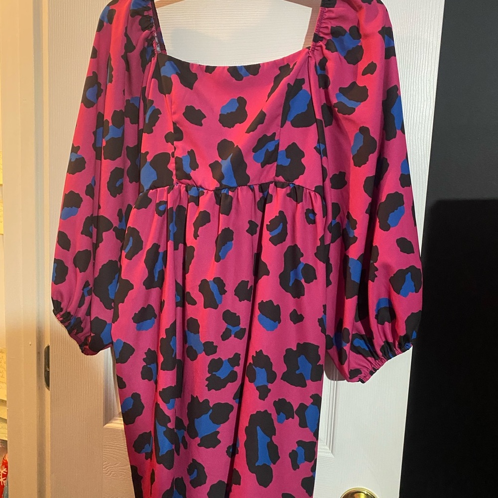 Stylish Pink and Blue Women's Dress